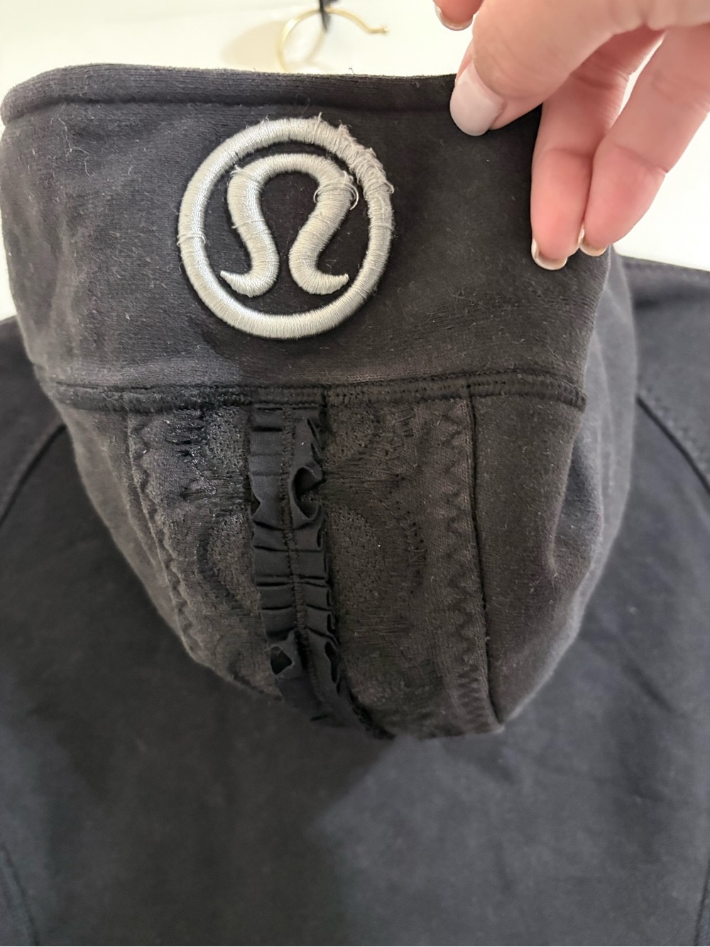 lululemon athletica Black Ruffle-Trim Zip Hoodie - Picture 3 of 4